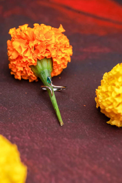 Minimal Sterling Silver Adjustable Ring for Women.