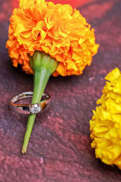 Classic Solitaire Silver Ring