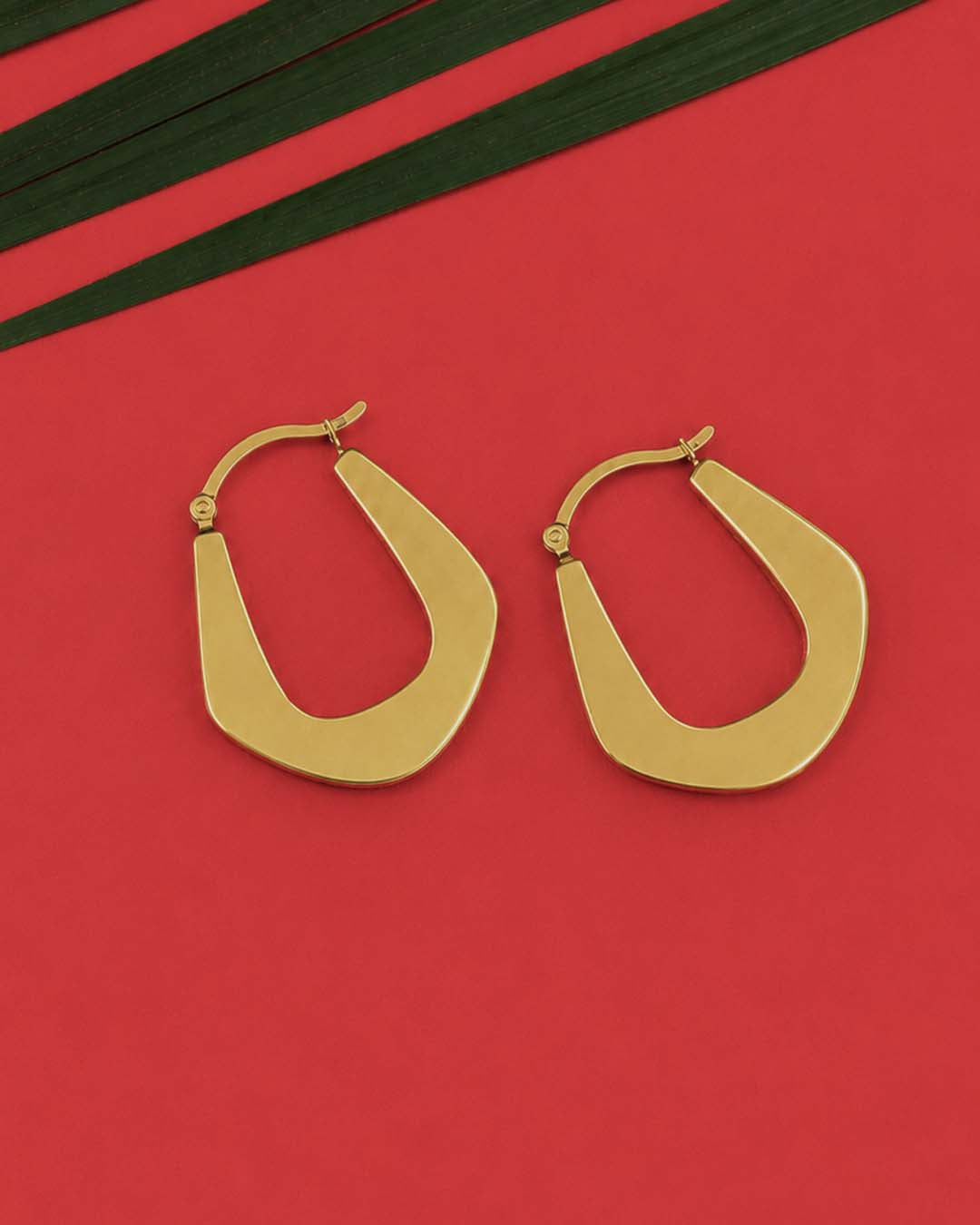 Gold Plated 92.5 Silver Hoop Earrings