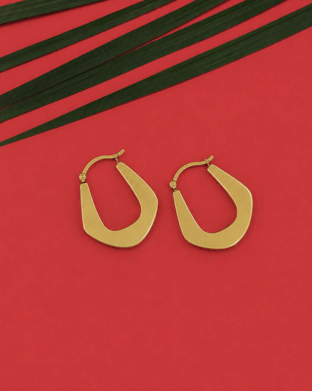 Gold Plated 92.5 Silver Hoop Earrings