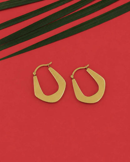 Gold Plated 92.5 Silver Hoop Earrings