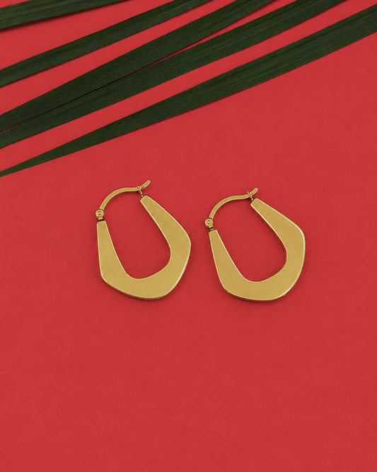 Gold Plated 92.5 Silver Hoop Earrings