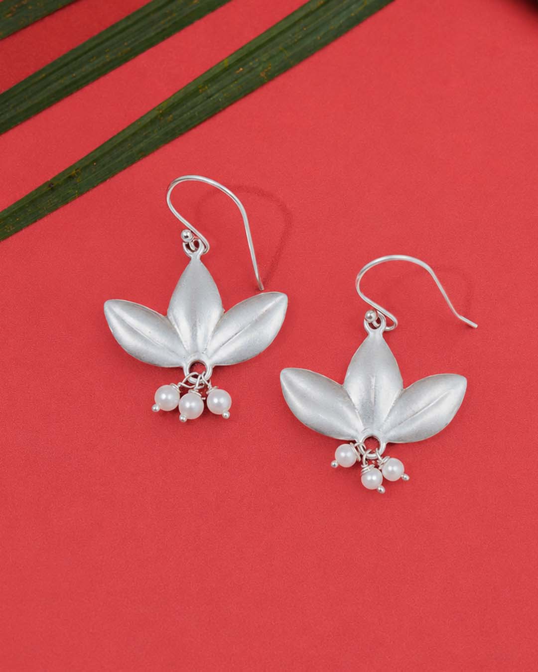 Pearl Blossom Silver Earrings