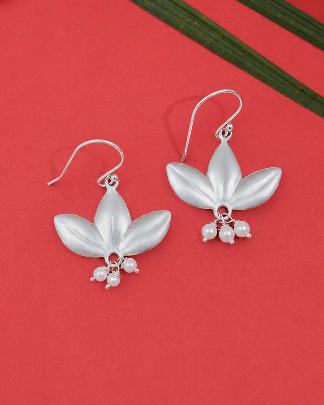 Pearl Blossom Silver Earrings
