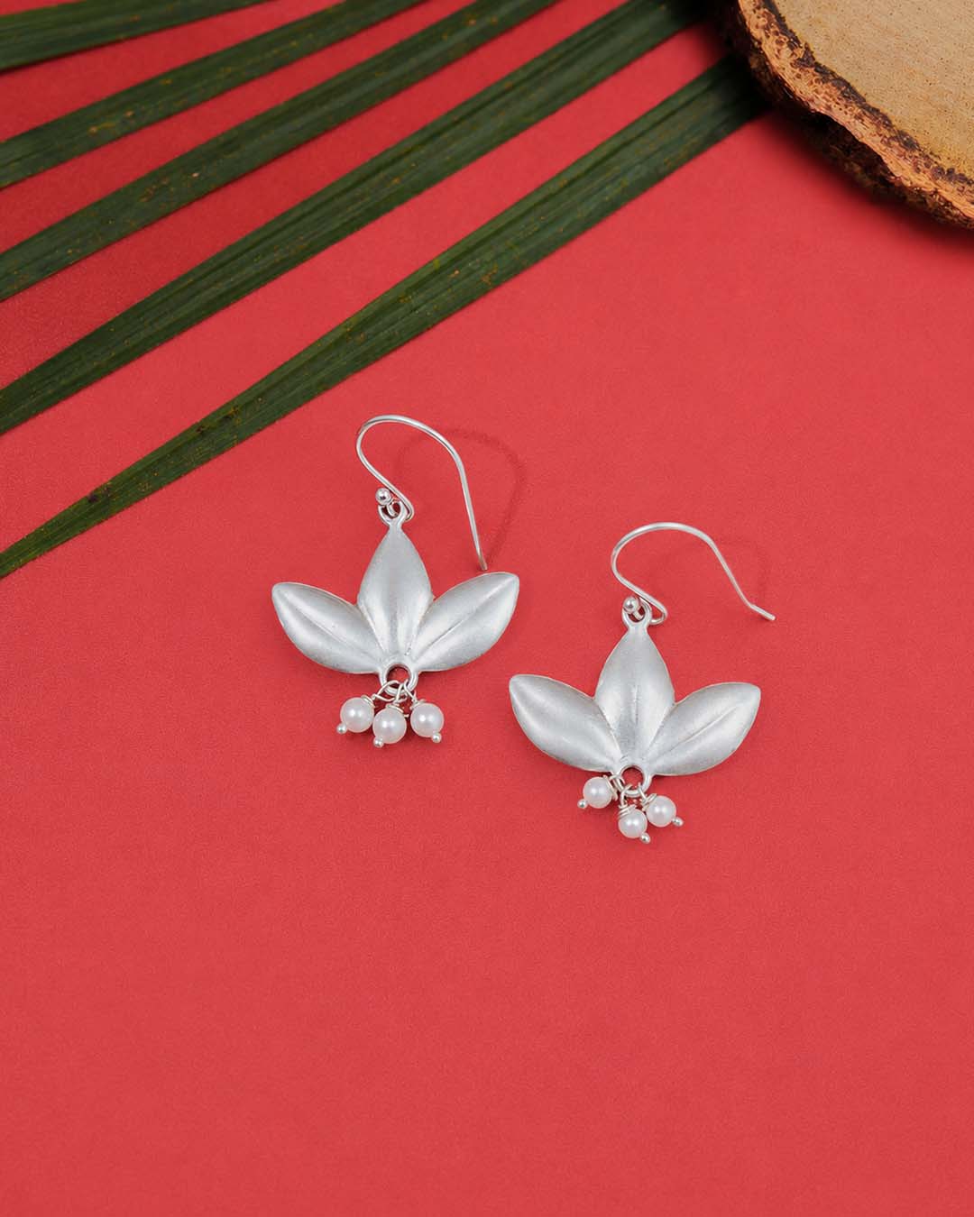 Pearl Blossom Silver Earrings