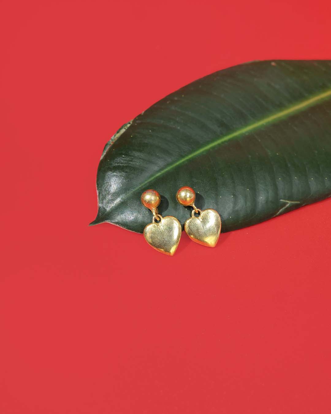 Gold Plated Heart Drop Silver Earrings 92.5 Sterling Silver Heart Earrings.