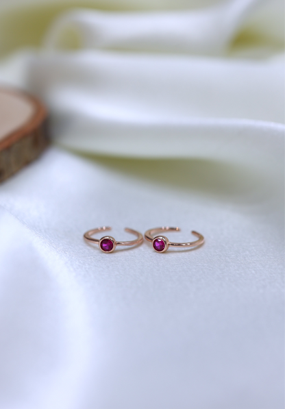 Rose Gold Plated Silver Toe Rings
