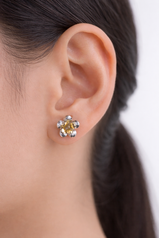 Petal Cluster Sterling Silver Earrings