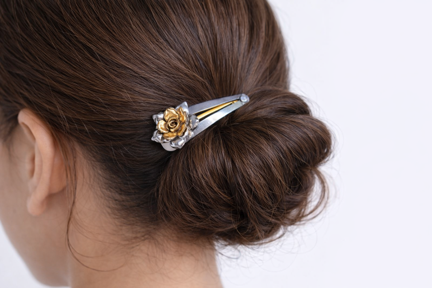 Floral Sterling Silver Hair Clip