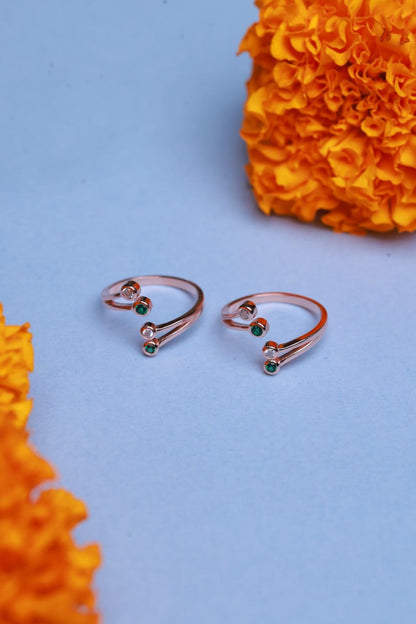 Rose Gold Sterling Silver Adjustable Toe Ring