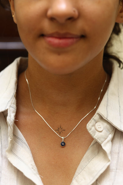 Blue Evil Eye Pendant Necklace