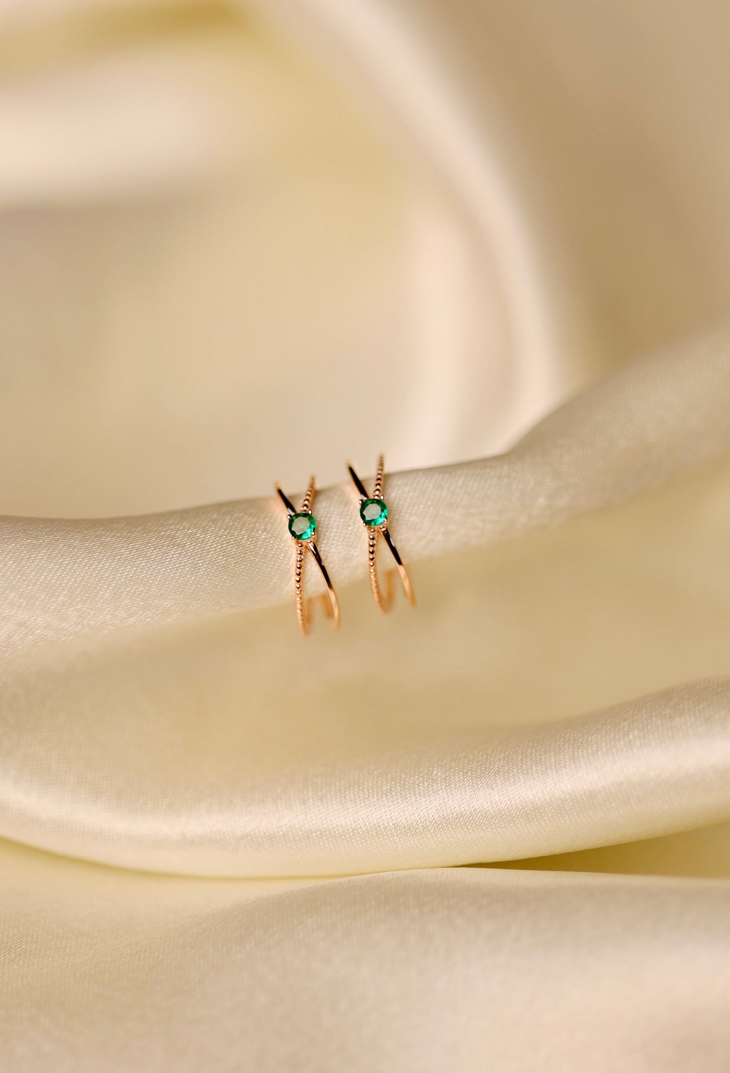 Rose gold Adjustable Toe Rings with Turquoise Gemstone