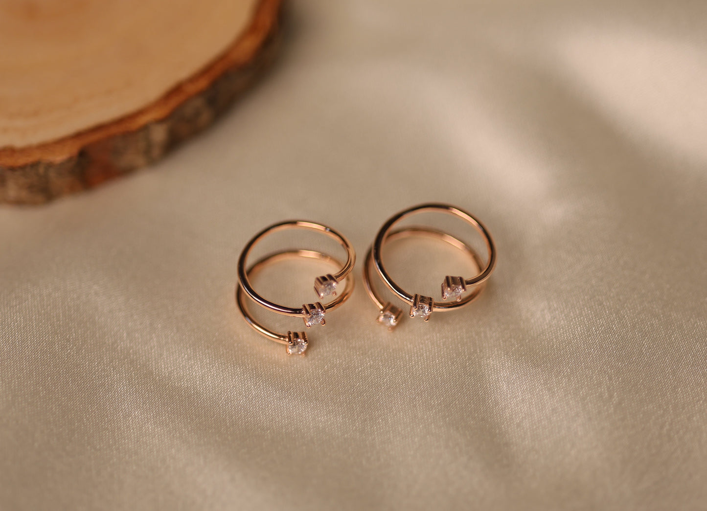 Rose Gold Triple Band Toe Rings