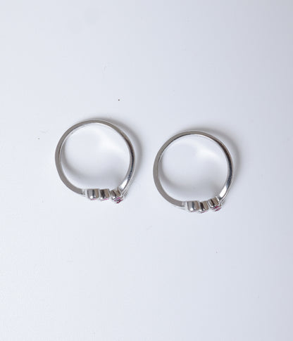 Ruby Dot 92.5 Silver Toe Ring