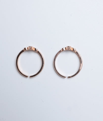 Triple Leaf CZ 92.5 Silver Toe Ring